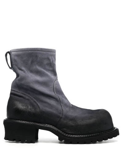 Shop Premiata Suede Ankle Boots In Grau