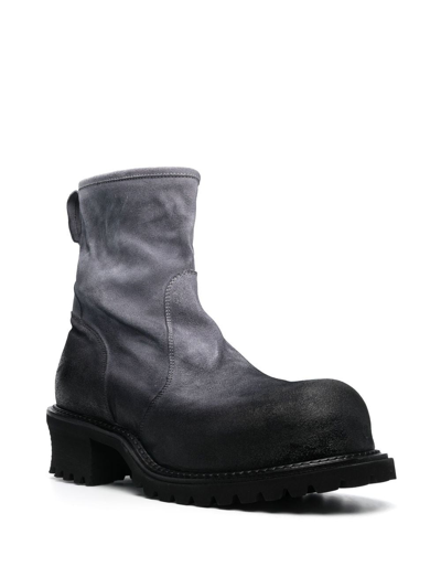 Shop Premiata Suede Ankle Boots In Grau