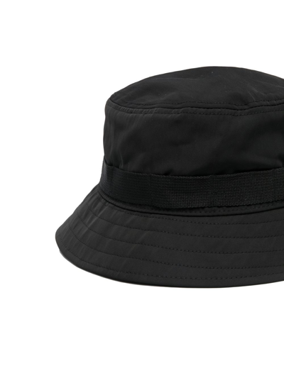 Shop Kenzo Logo-print Bucket Hat In Schwarz