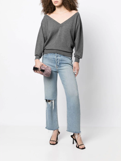 Shop Alexander Wang V-neck Pullover Jumper In Grau