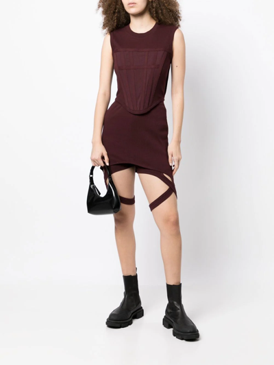 Dion Lee Double Lock Mini Skirt In Rot