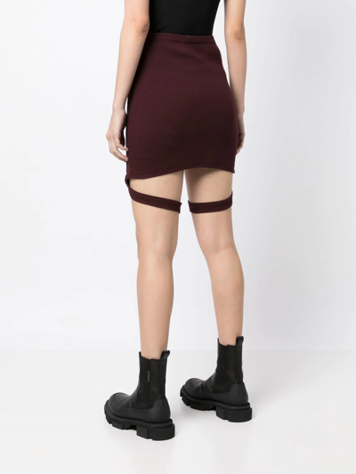 Dion Lee Double Lock Mini Skirt In Rot