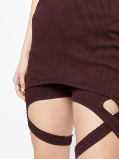 Dion Lee Double Lock Mini Skirt In Rot