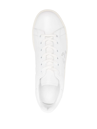 Shop Isabel Marant Barth Leather Lace-up Sneakers In Weiss