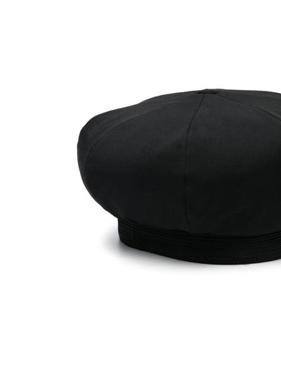Shop Yohji Yamamoto Wool Baker Boy Hat In Schwarz