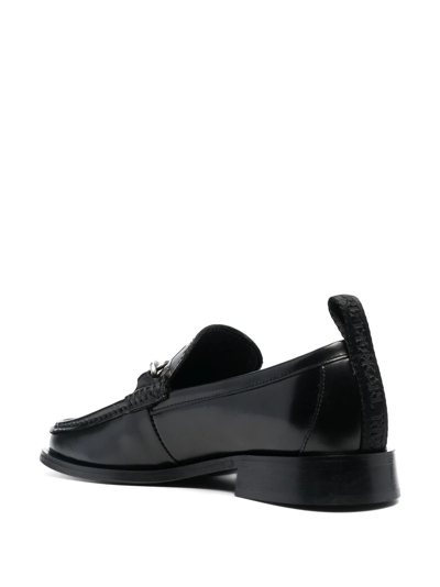 Shop Karl Lagerfeld Monogram-plaque Loafers In Schwarz