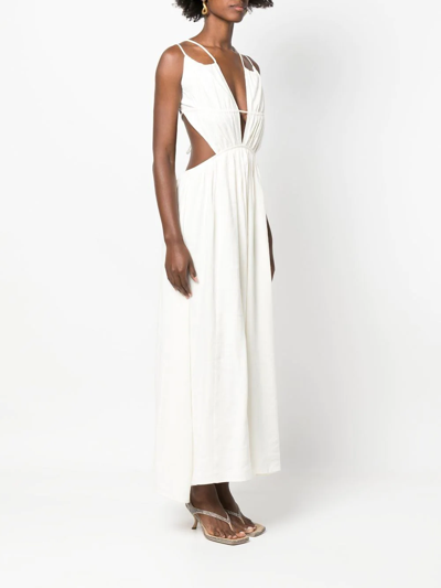 Cult Gaia Open-back Midi Dress In Weiss