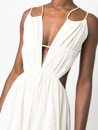 Cult Gaia Open-back Midi Dress In Weiss