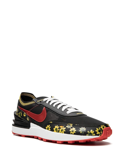 Nike Waffle One Low-top Sneakers In Black/vivid Sulfur/whilte/haba