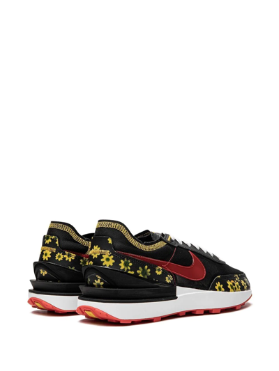 Nike Waffle One Low-top Sneakers In Black/vivid Sulfur/whilte/haba
