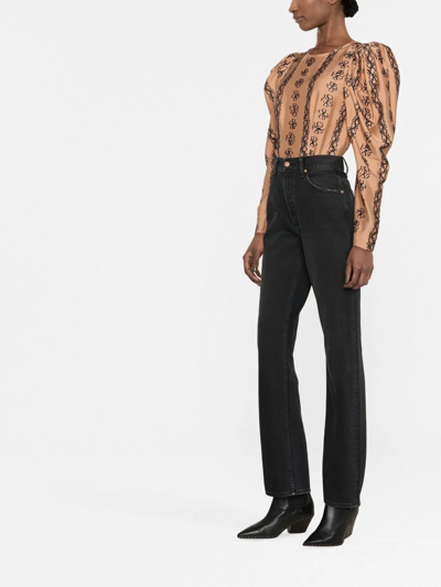 Ulla Johnson Agnes High-waisted Jeans In Schwarz