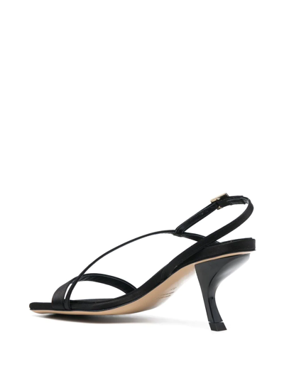 Gia Borghini Rosie 21 Satin Sandals In Black