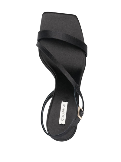Gia Borghini Rosie 21 Satin Sandals In Black