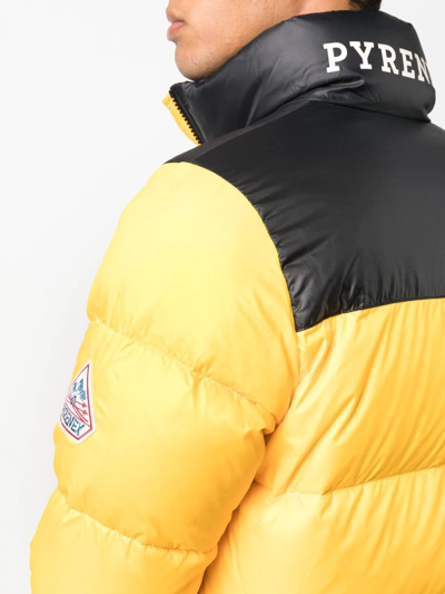 Shop Pyrenex Radiant Colour-block Puffer Jacket In Gelb