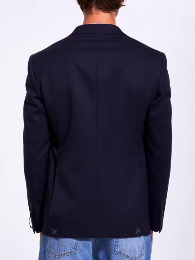 Shop Tonello Blue Wool Jacket