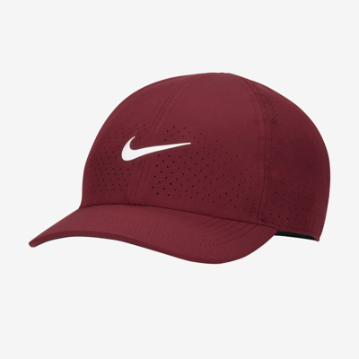 Shop Nike Unisexcourt Aerobill Advantage Tennis Cap In Red