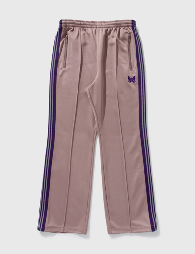 Poly Smooth Boot-cut Track Pants In Brown