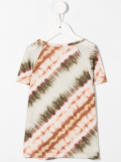 Shop Molo Oaklee Tie-dye Print T-shirt In Neutrals
