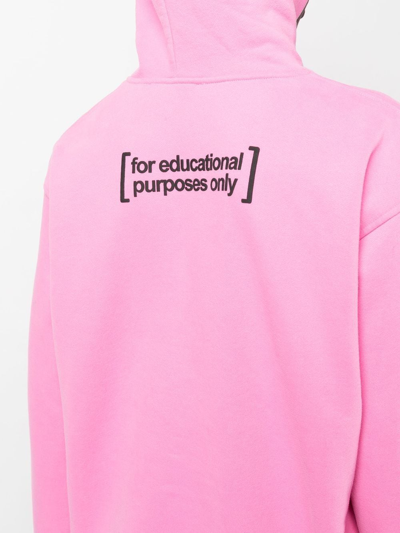 Natasha Zinko Slogan-print Oversized Hoodie In Rosa