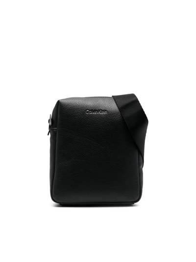 Calvin Klein Small Logo-debossed Reporter Bag In Black | ModeSens