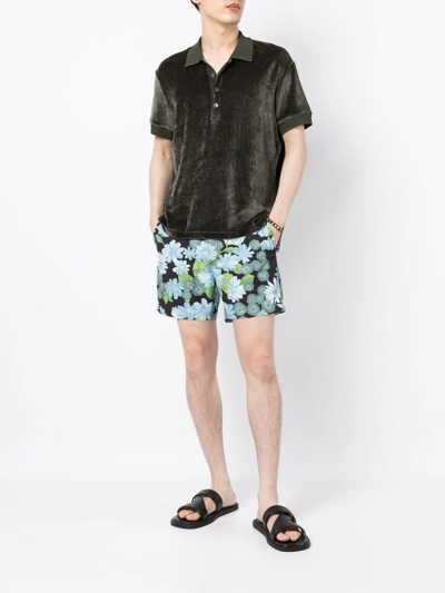 Shop Tom Ford Floral-print Shorts In Black