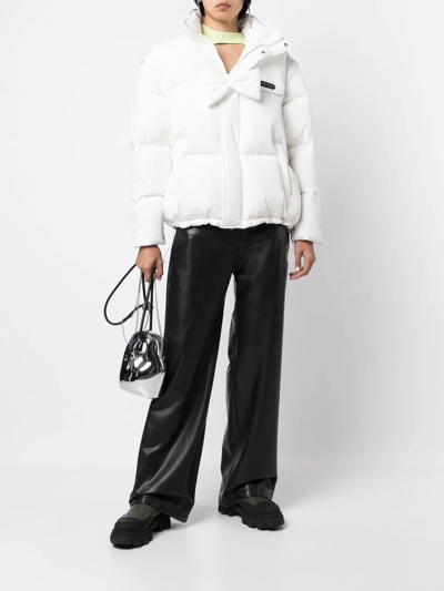 Shop Kimhēkim Logo-patch Puffer Jacket In White