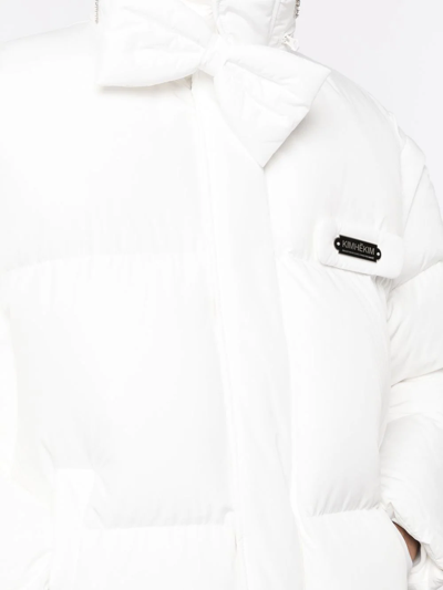 Shop Kimhēkim Logo-patch Puffer Jacket In White