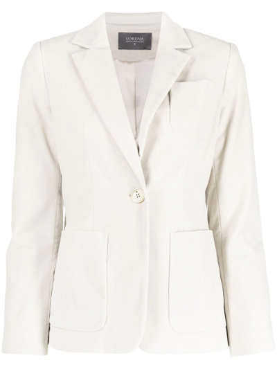 Shop Lorena Antoniazzi Single-breasted Tailored Blazer In Nude