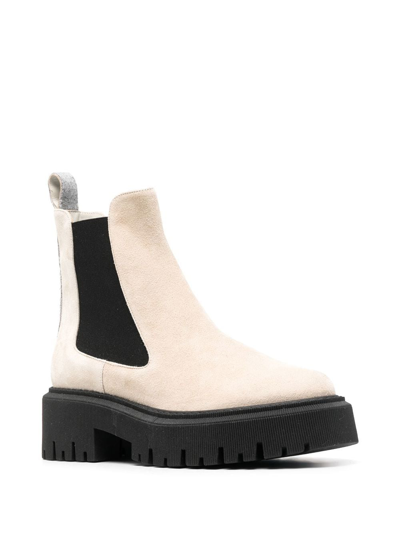 Lorena Antoniazzi 55mm Slip-on Leather Boots In Grau