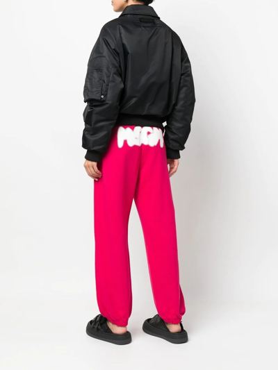 Msgm Logo-print Track Pants In Rosa