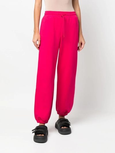 Msgm Logo-print Track Pants In Rosa