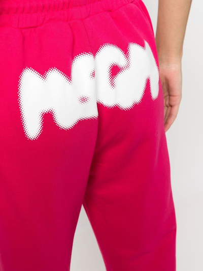 Msgm Logo-print Track Pants In Rosa