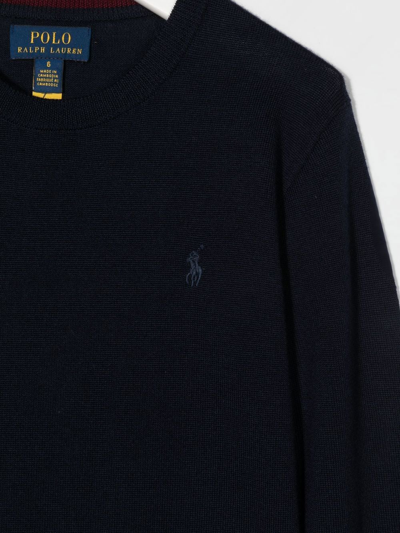 Polo Ralph Lauren Polo Pony Fine-knit Jumper In Blau