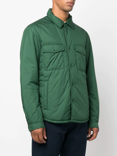 Woolrich Arctic Quilted Jacket With Chest Pockets In Grün