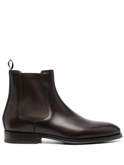 Shop Henderson Baracco 25mm Leather Chelsea Boots In Braun