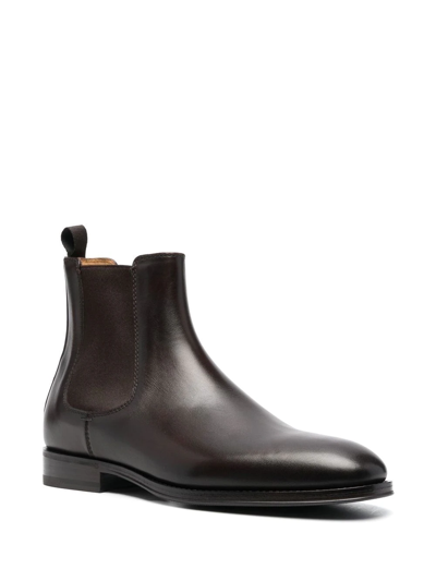 Shop Henderson Baracco 25mm Leather Chelsea Boots In Braun