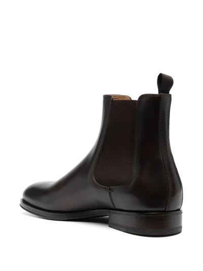 Shop Henderson Baracco 25mm Leather Chelsea Boots In Braun