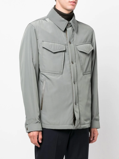 Tom Ford Button-front Shirt Jacket In Grün