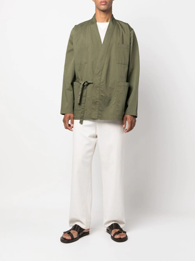 Universal Works Side-tie Fastening Jacket In Grün