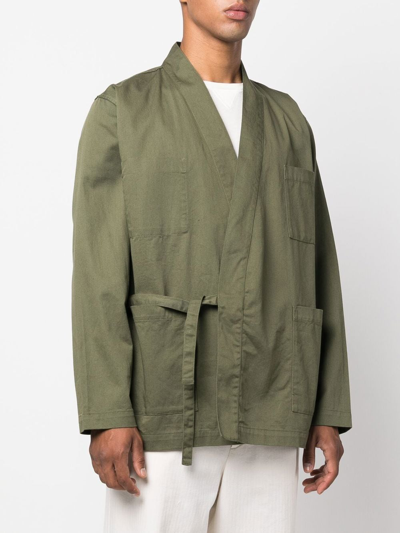 Universal Works Side-tie Fastening Jacket In Grün