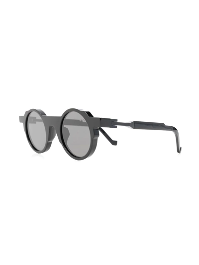 Shop Vava Eyewear Tinted-lens Round-frame Sunglasses In Schwarz