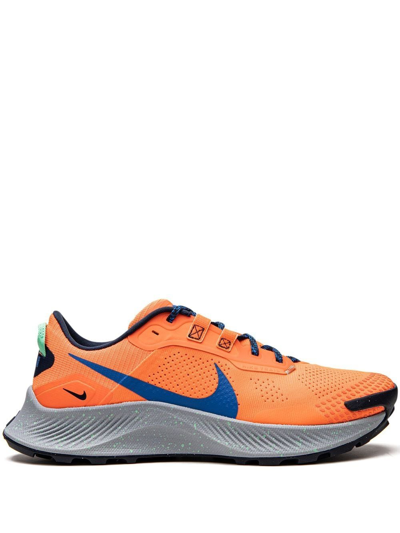 Nike Pegasus Trail 3 Mesh And Rubber Running Trainers In Total Orange/signal  Blue | ModeSens