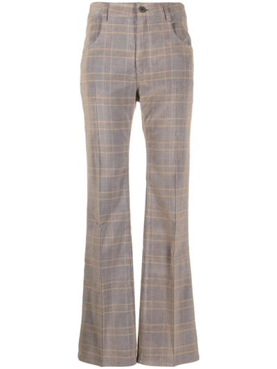 Shop Mcq By Alexander Mcqueen High-waisted Flared Pants In Nude