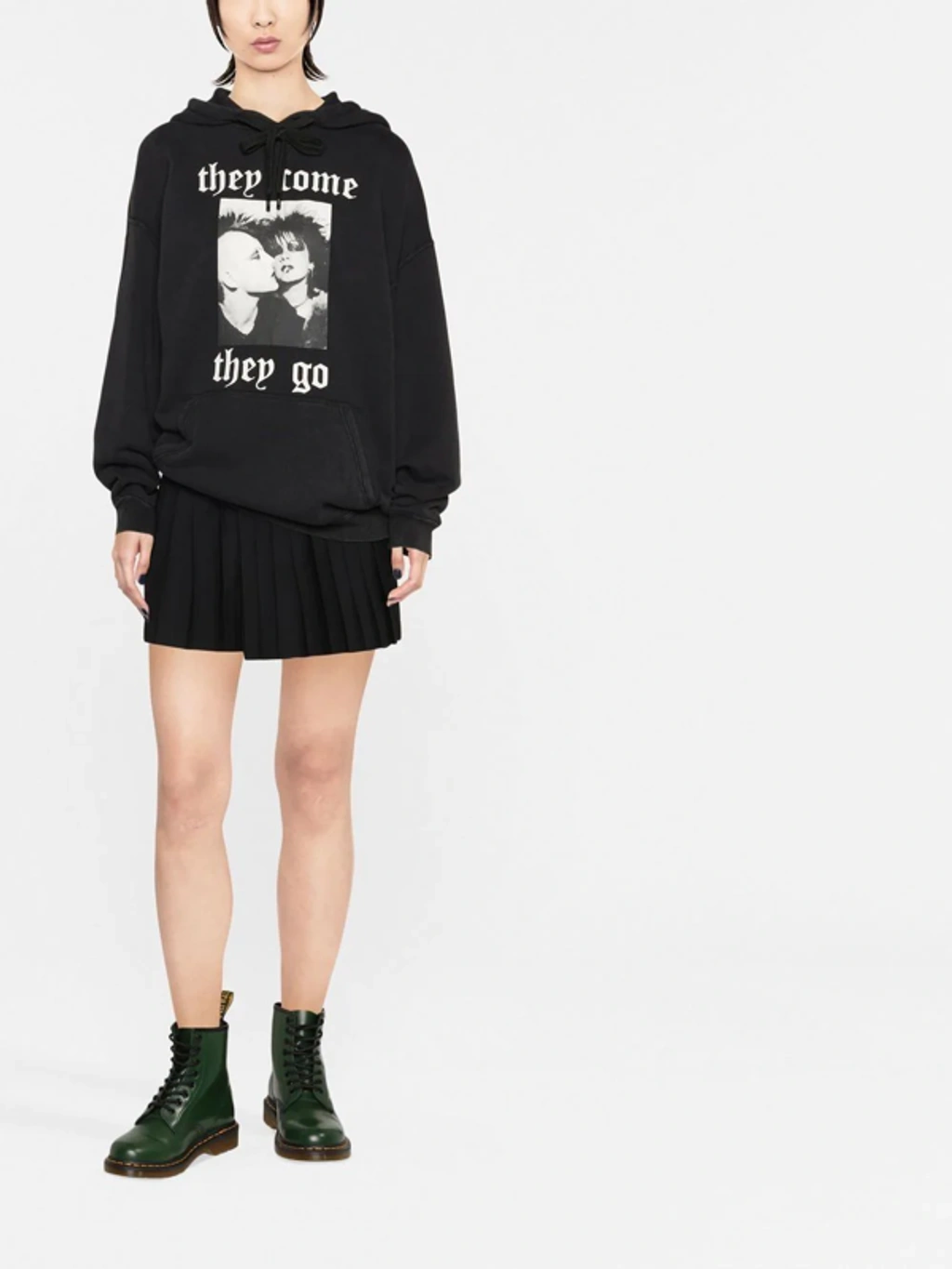 R13 They Come They Go Oversize Cotton Blend Graphic Hoodie In Acid Black | ModeSens R13 They Come They Go Oversize Cotton Blend Graphic Hoodie In Acid Black | ModeSens