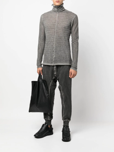Isaac Sellam Experience Tape-embellished Track Pants In Grau