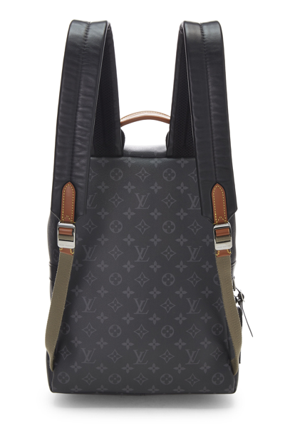 Louis Vuitton Antarctica Grey Taïga and Monogram Coated Canvas Discovery Backpack Charm Silver Hardware, 2020 (Like New)