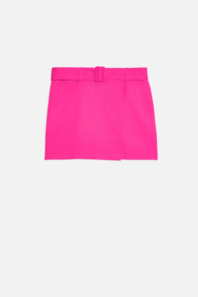 Shop Ami Alexandre Mattiussi Belted Mini Skirt In Pink