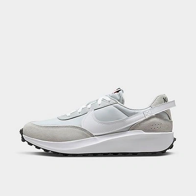 Shop Nike Men's Waffle Debut Casual Shoes In Grey Fog/light Smoke Grey/white/white