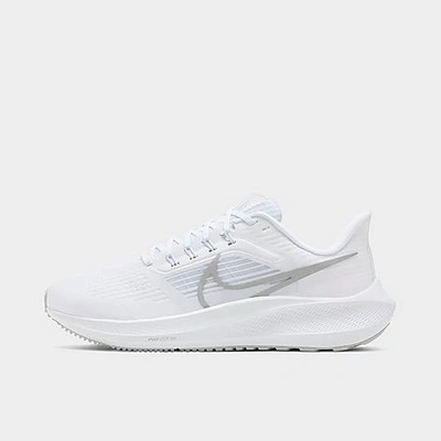 Shop Nike Women's Pegasus 39 Running Shoes In White/metallic Silver/pure Platinum/grey Fog/light Smoke Grey