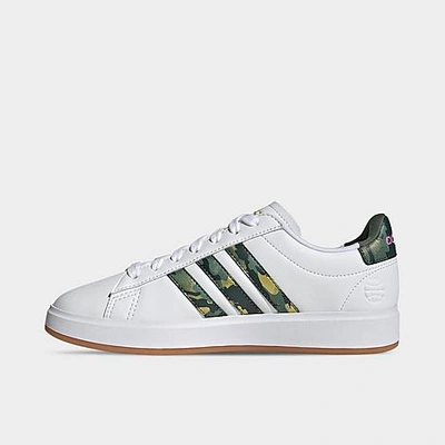 Adidas Originals Women's Adidas Essentials Grand Court 2.0 Casual Shoes |  Finish Line In Cloud White/green Oxide/pulse Lilac | ModeSens